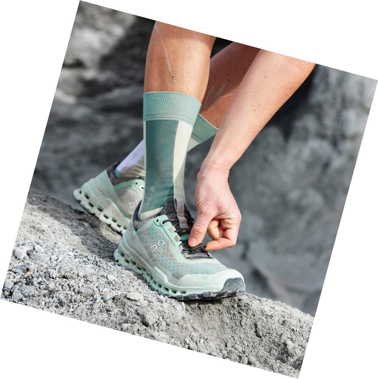 Tenis Para Trail Running On Factory Mexico Cloudultra Mujer Turquesa